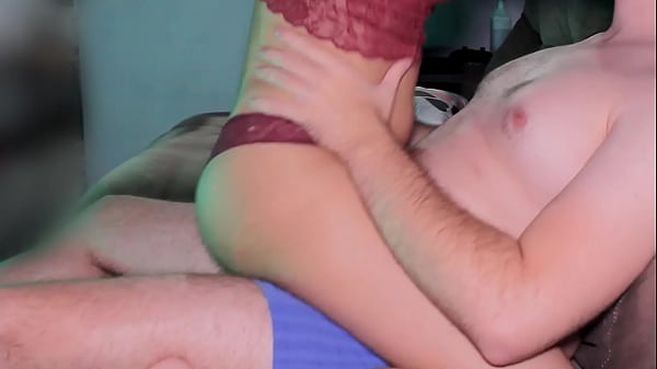 Lingerie dry humping till cum in pants