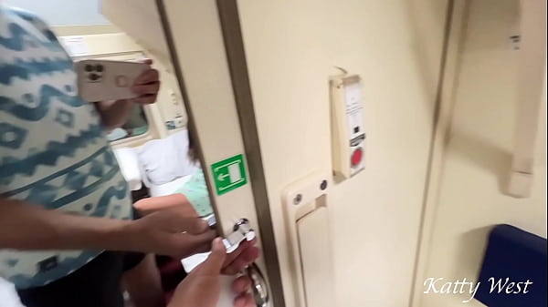 Public pickup in Train - wife cheating husband with stranger and gets fucked in the next compartment