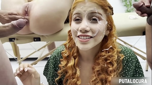 PutaLocura - Tres chicas follan y se tragan todo en un Creampie GangBang