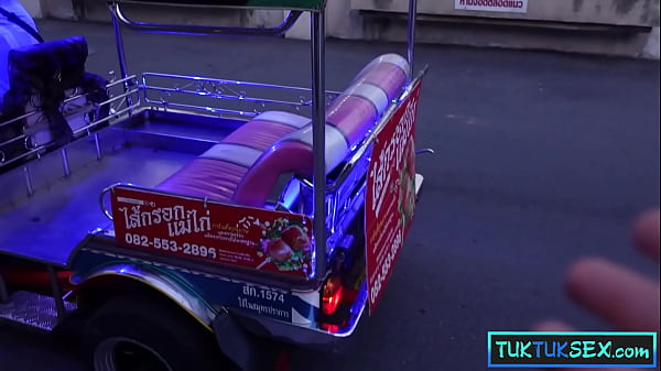 Cute big fake tits Thai teen picked up and hello kitty with her pussy