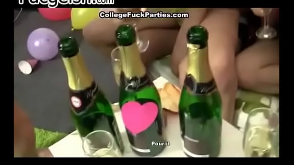 Birthday gal close to big boobs made love fat