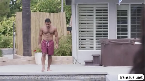 Skinny TS Zariah Aura analed by Rodrigo Amor