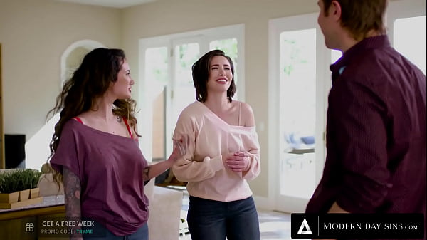 MODERN-DAY SINS - PAWG Lesbian Couple IS CRAVING EX-BOYFRIEND'S DICK! THEY HAD AN FFM 3-WAY!