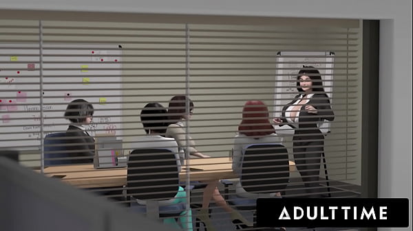 CUSTOMER SERVICE - Huge Tits Futanari Babe Creampies Boss With Her Big Cock To Save Her Employees