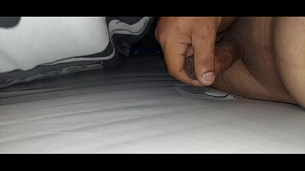 masturbation at night on the mattress and ejaculation sperm in the mattress hole and fuck her