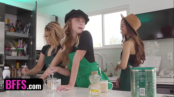 BFFS - Lucky Stud Splashes His Milk Over Macy Meadows, Destiny Cruz And Alexia Anders Faces