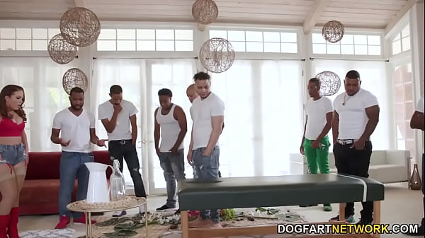 BBC Slut Carmen Valentina Pays With Gangbang Coin