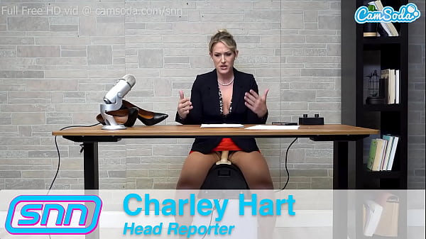 Camsoda News Network broadcast with reporter masturbation on the sybian