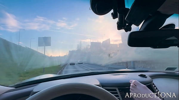 Aleya Sun FARTING & SQUIRTING in my Car 4K multicam