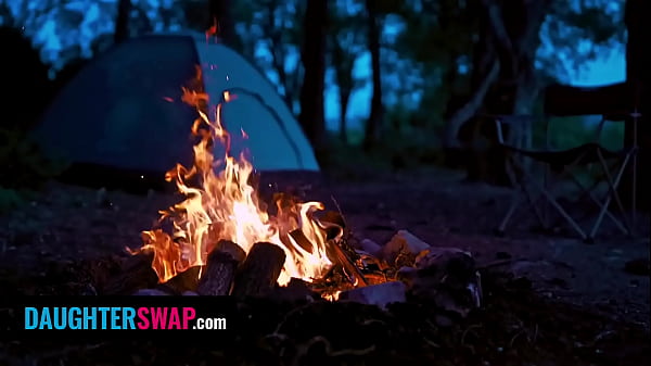 DaughterSwap - Busty Teen Marilyn Johnson & JC Wilds Fuck Their Mature Studs In Tent