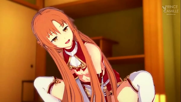 Asuna unplanned sex POV in a village room online