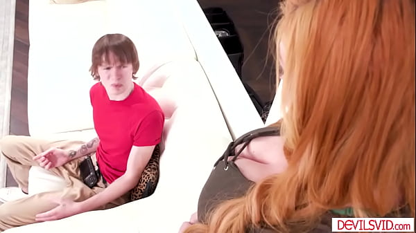 Stepson licking then ass fucking big tits redhead stepmom