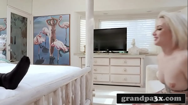 Petite Blondie Drains Her Pervy Stepgrandpa's Blue Balls (Lola Fae)