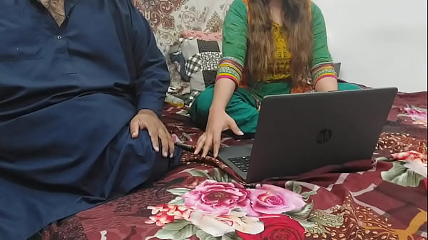 indian stepsister caught watching porn on laptop by her stepbrother and fucked in all holes with clear hindi voice full dirty talking