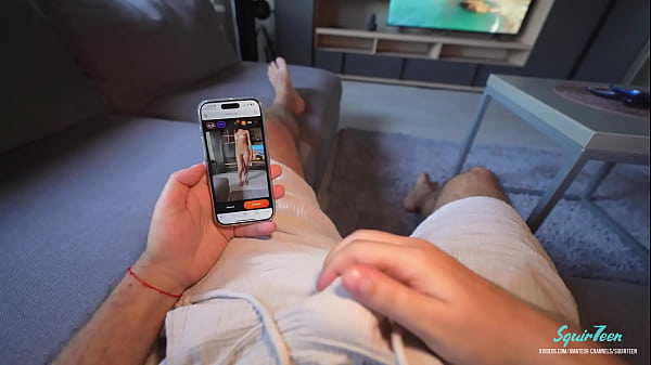 Hot stepmom caught her stepson jerking off and allowed him to cum on her pussy