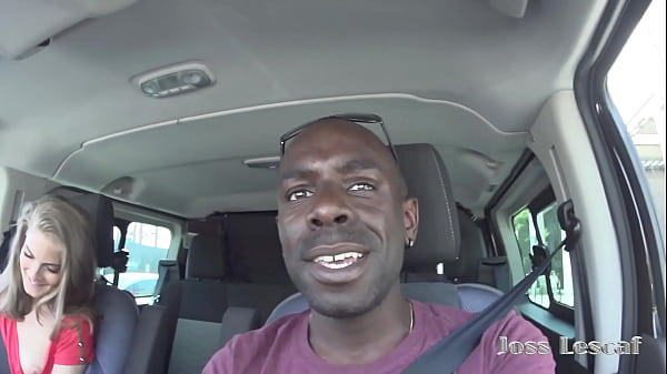 a young girl sucks a big black cock in a car park in the street in the middle of the afternoon.part1