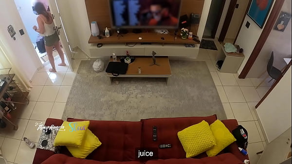 Hot wife Thay Ksada was recognized by the delivery man, she lets him suck her on the living room sofa - with English subtitles - teaser