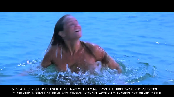 Jaws: Sexy Nude Blonde Skinny Dipping Girl GIF Thumbnail