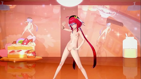 Honkai Impact Griseo Despir Dança Hentai Canção Melancólica Esporte Top Menina de Peitos Pequenos MMD 3D Cabelo Vermelho (CLIP)