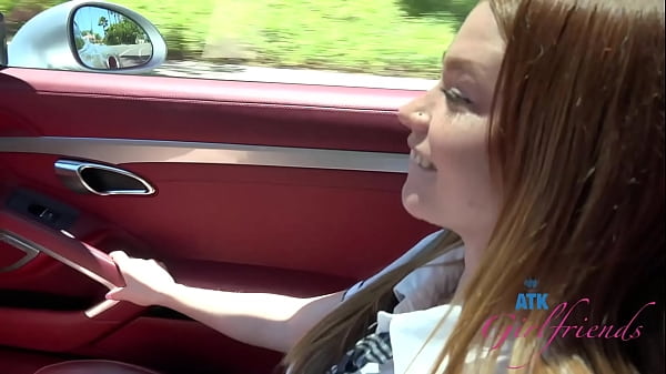 Mazy Myers Amateur babe gets a driving lesson, gets pussy played with and sucks cock in the car GFE POV