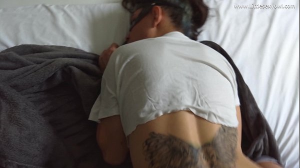 My stepsister loves to suck my cock and ride it while watching telvision  interracial 4k HD littlesexyowl creampie