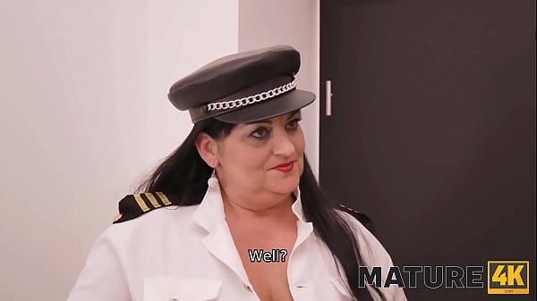 MATURE4K. Leather Skirt Seduction