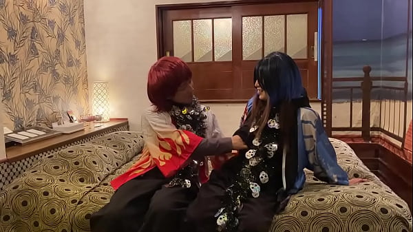 人妻熟女【無修正】ハロウィンの日にコスプレさせられてフェラから生中出し！！！