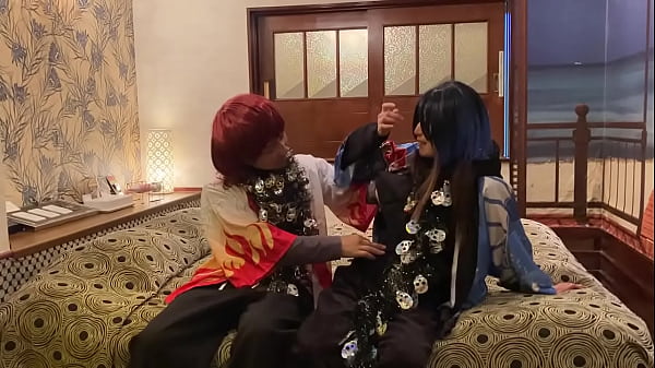 人妻熟女【無修正】ハロウィンの日にコスプレさせられてフェラから生中出し！！！