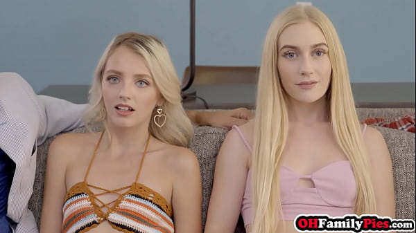 Petite teen stepdaughters Kate Bloom and Emma Starletto swapped and fucked by their perverted stepdads