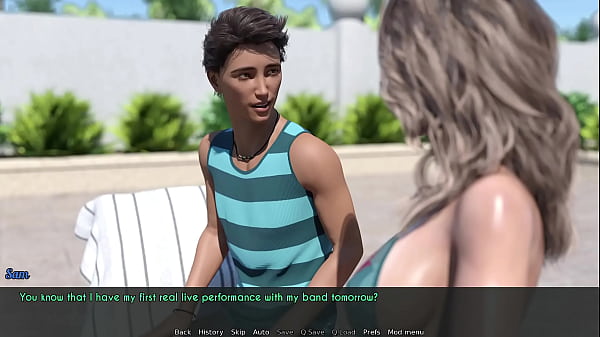 A Wife And StepMother (AWAM) #14b - Sunbath With Sam - Porn games, Adult games, 3d game