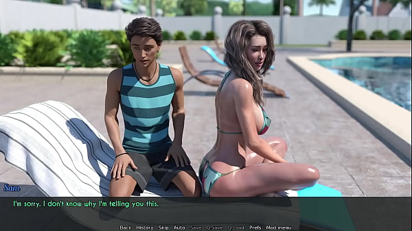 A Wife And StepMother (AWAM) #14b - Sunbath With Sam - Porn games, Adult games, 3d game