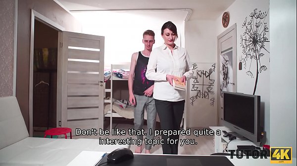 TUTOR4K. Teacher is fucked by depraved guy who needs no education but fucking