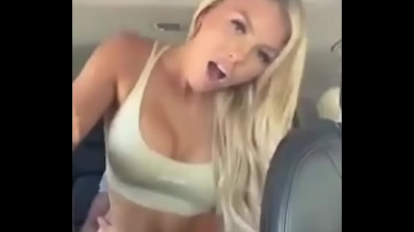 Hot blonde fucking in backseat