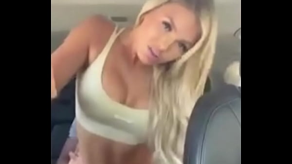 Hot blonde fucking in backseat