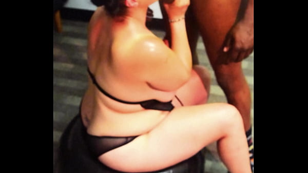 Hot white milf serves her sexy black boss