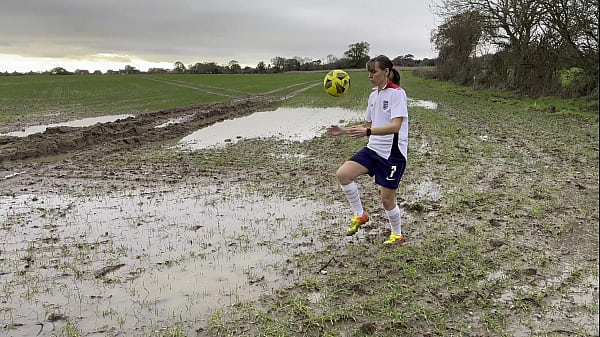 Muddy Football Practise then threw off my shorts and knickers (WAM)