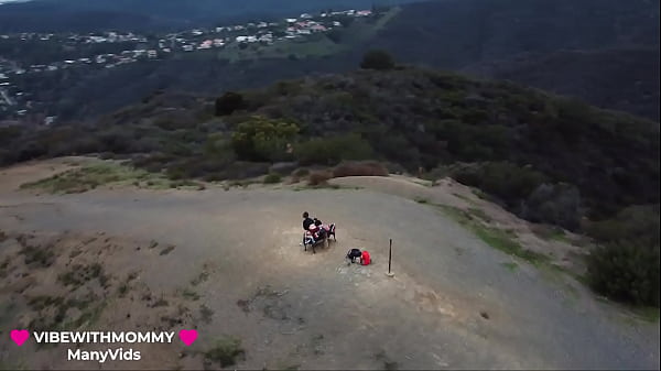 OMG! Drone Footage of Jewish Stepmom and Stepson Having Real Public Sex with VibeWithMommy