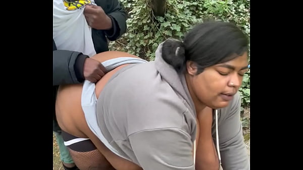 Sexy bbw getting fucked on top of a train tunnel