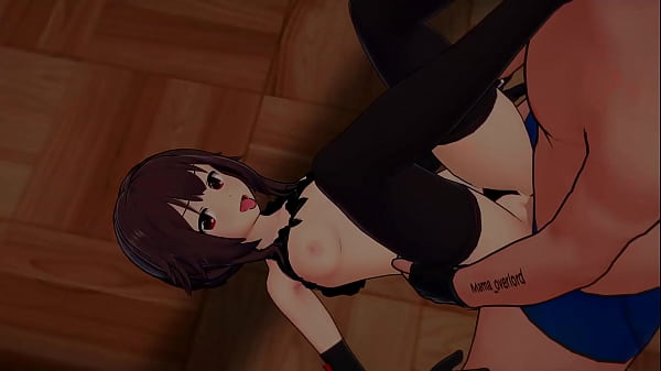 Megumin (Konosuba) se pone su bikini para follar en el suelo (versión adulta)
