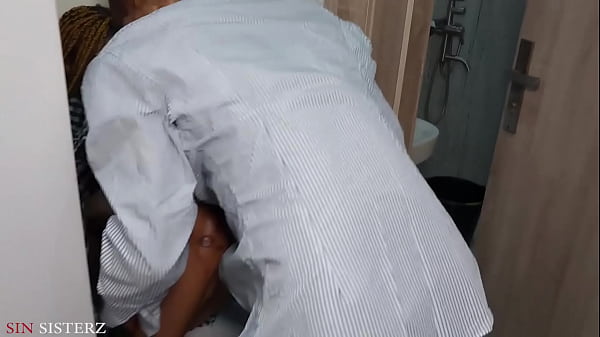 I just don't know when got horny while discussing with my stepbrother beside my Stepmom bathroom