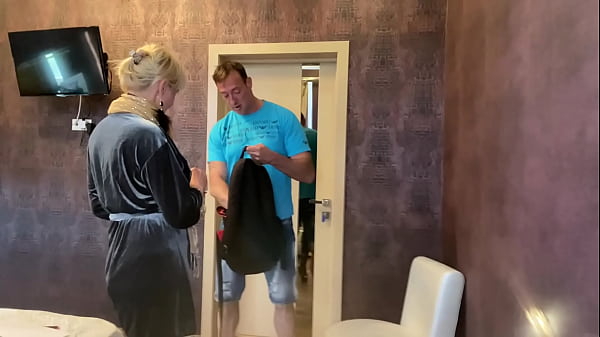 Submissive dude does everything a domina wants