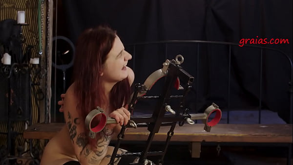 Lovely Redhead Babe Struggles Against Hard Whipping