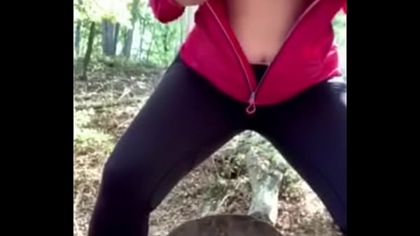 MILF flashes boobs and pussy outside Thumbnail