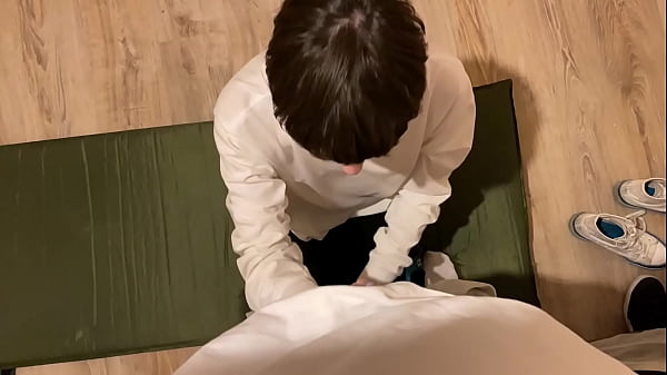 Very young petite girl sucks big strong cock.