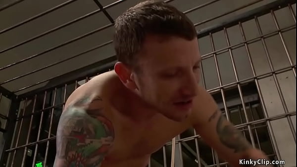 Bound busty officer anal fucked