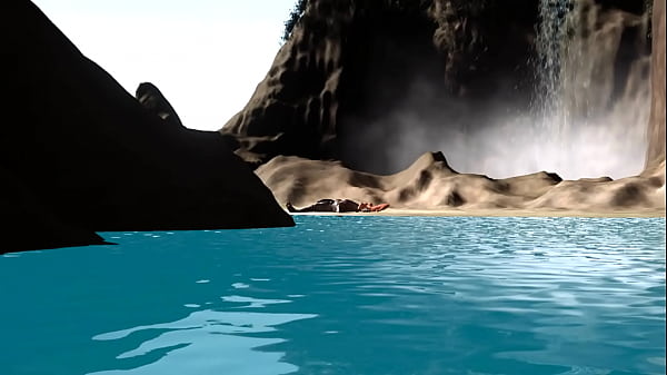 Hot sex on the beach! Big black man bangs a horny ebony on the savage island