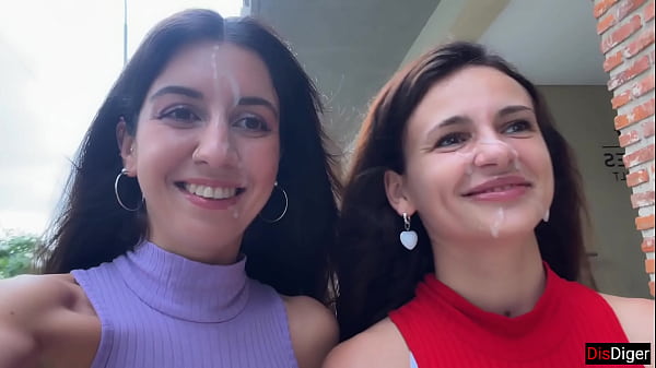 Cute Neighbors Suck & Facial Before Public Cumwalk