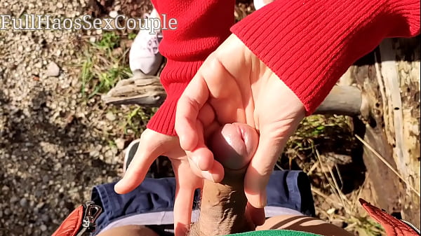 I Spy A Petite In The Woods Handjob Cock Cumshot