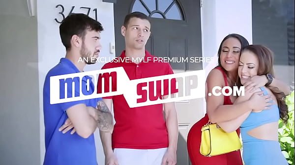 PervNana - Lucky Stud Walks In On His Busty StepNana Stretching With Her Yoga Instructor And Bangs Them