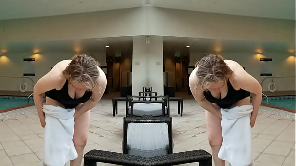 Sexy Grandma is Sexy at 66 in a black swimsuit